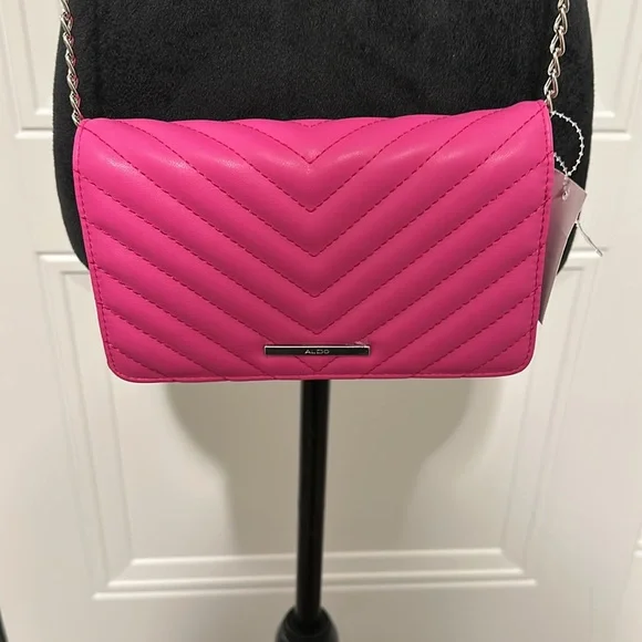 ALDO Pink Quilted Chain Shoulder Bag - Picture 5 of 11